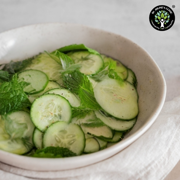 Cucumber & Mint Salad with Flaxseed Sprinkle